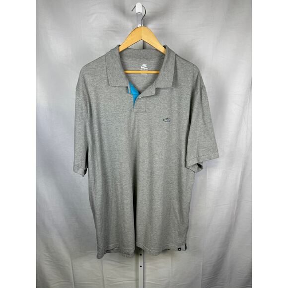 Nike Air Max Embroidery Patch Short Sleeve Polo Men's Size 3XL Gray - Picture 2 of 7